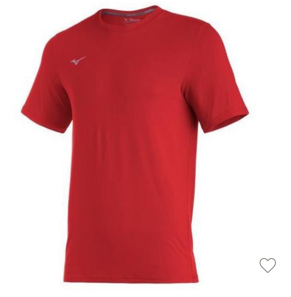 Mizuno Shirt Youth Red Performance Short Sleeve,YM , NWT